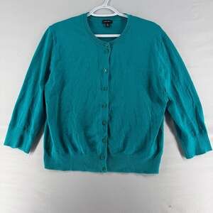 0913 XL Nine West Women's Button-Down Crewneck Cardigan Sweater